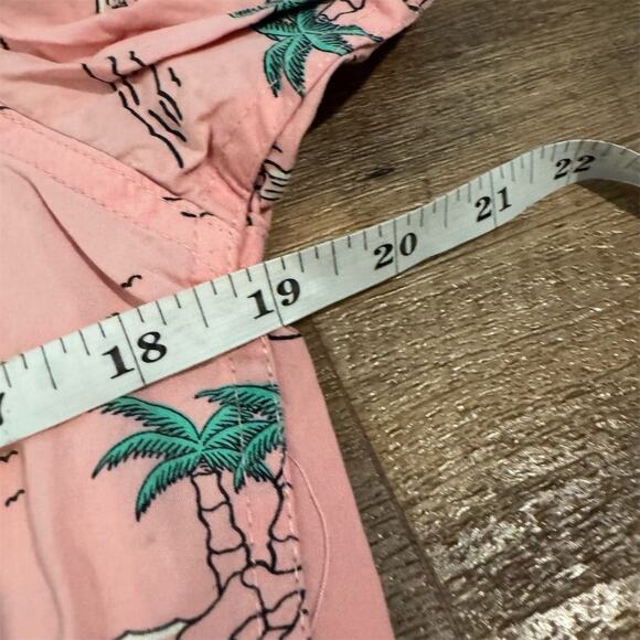 Eighty Eight Pink Hawaiian Graphic Print Short Sleeve Camp Shirt M Cruise Resort - Picture 6 of 7